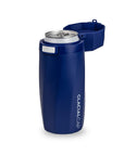 a can sitting in the Skinny Midnight 12 oz Slim Can Cooler in royal blue